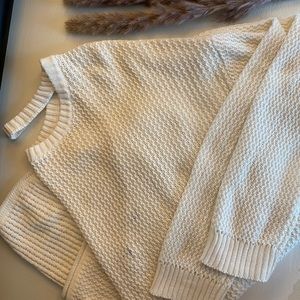 White Open-Back Sweater